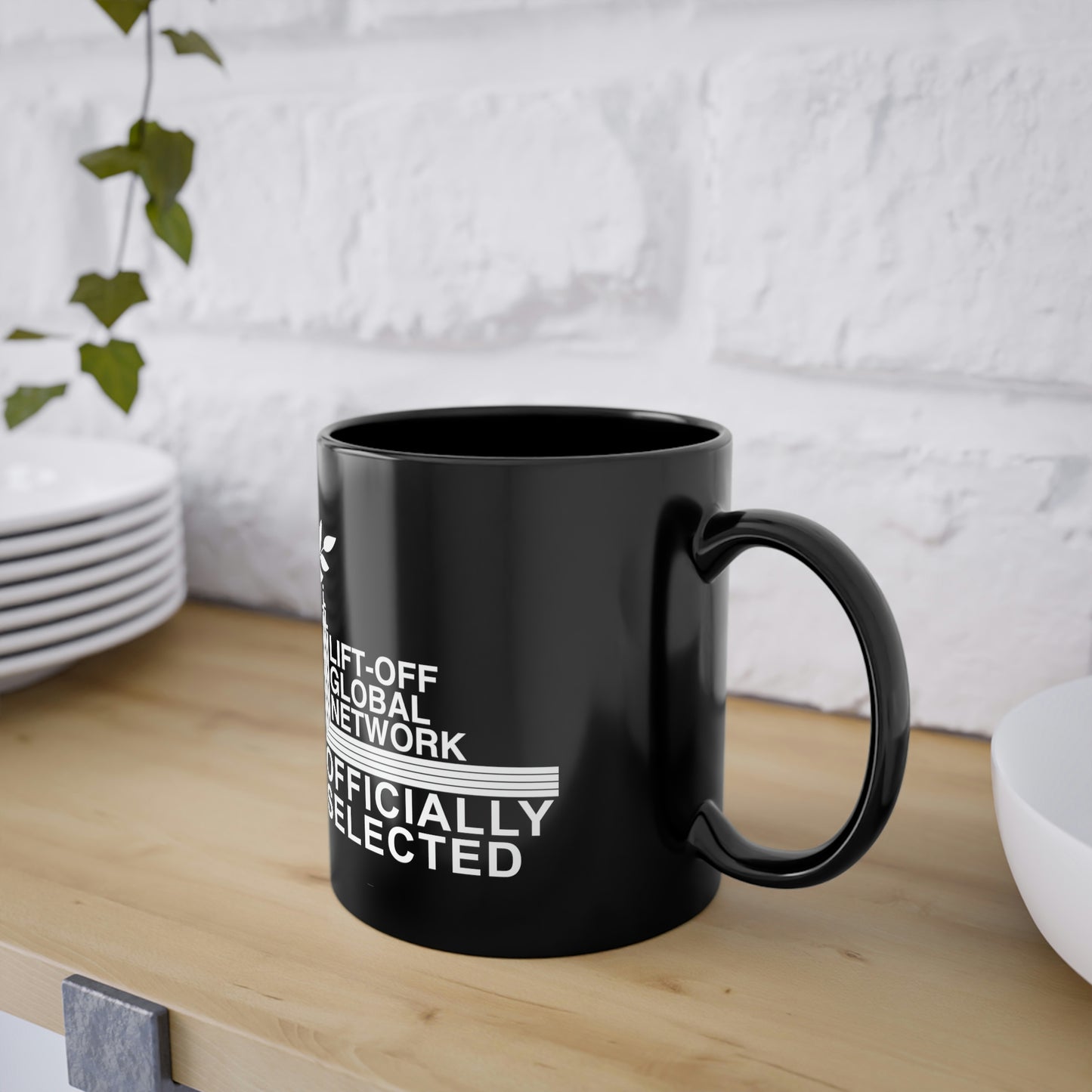 (EU) Officially Selected Black Coffee Cup, 11oz